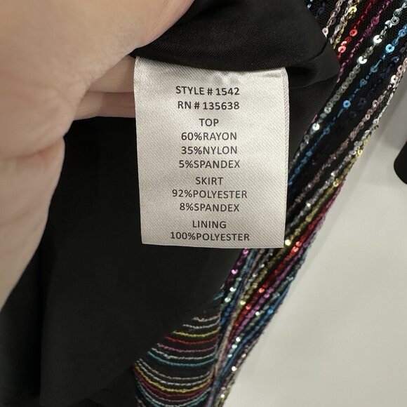 HUTCH dress rainbow sparkle sequins knit party cocktail night out colorful 8 - Picture 6 of 6